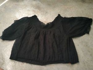 Lace Trim Mini Dress With A Crop Top