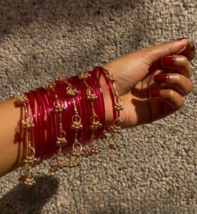 Golden Ghungroo Bangles Set