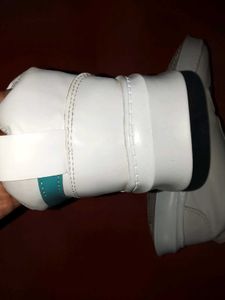 Platform Sneakers - White &amp; Teal Uk 7