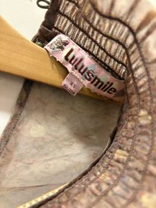 Beautiful Brown Mesh Top