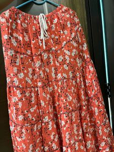 Floral Print Maxi Skirt