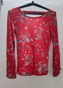 Floral Red Top