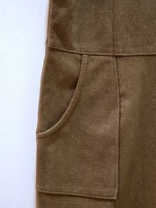 Brown Corduroy Pinafore Dress