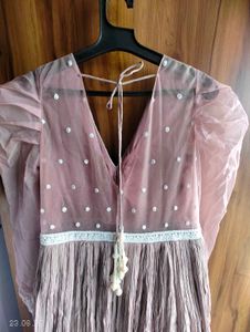 Custom Designer Made Dress With Net Dupatta