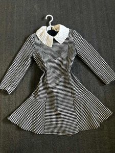 Women Houndstooth Fit & Flare Dress