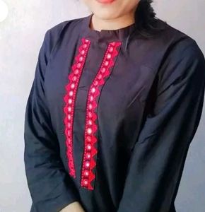Combo of 2 Embroidered Black Kurta