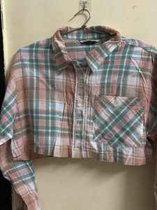 Cropped Plaid Shirt