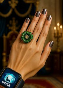 Green Flower Ring