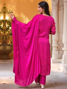 Pink &amp; Orange Kurta Set