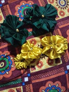 Floral Scrunchies Pack Of 4