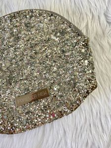 Silver Chunky Glittered Cluch/ Pouch