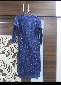 Navy Blue Cotton Kurti
