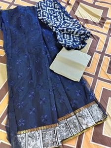 Navy Blue Dress Material