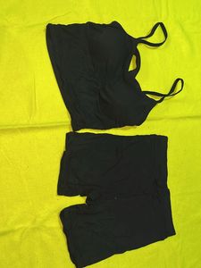 Criss Cross Women's Bralette And Inner SHorts