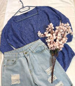 🎁Buy1 Get1 Free Blue Knitted Top