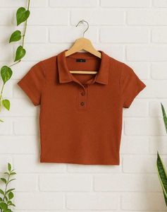 Cute Brown Crop Top