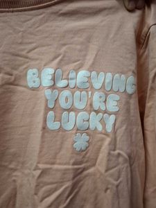 Peach Graphic Sweatshirt