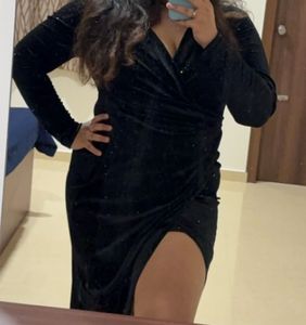 Sparkly Slit Prom Dress