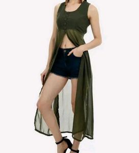 Olive Green Sleeveless Top