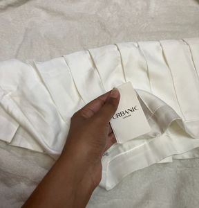 White Pleated Skirt