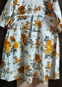 New Floral Print Kurta
