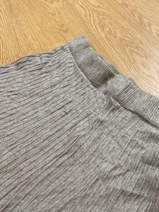 Beige MIDI Woollen Skirt