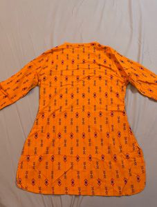 Max Cotton Kurti Orange Color