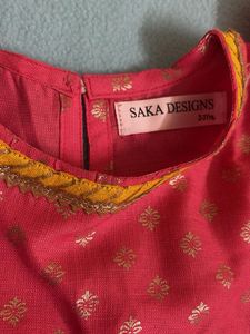 Peach Kids Ethnic Set