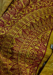 Embroidered Mustard Kurta With Pyjama