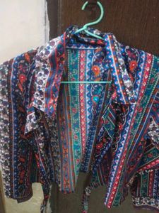 Vintage Patterned Button-Down Shirt