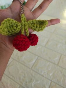 Cherry 🍒 Crochet Keychain