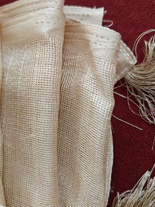 Jute Cotton Saree With Unstitched Blouse Piece.