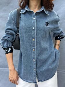 CELINE Paris Logo‑Trim Denim Overshirt / Shirt Jac