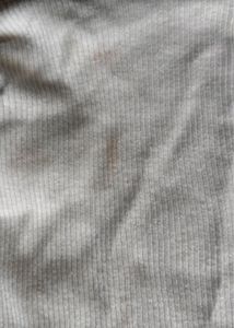 H&amp;M White Ribbed Drawstring Top