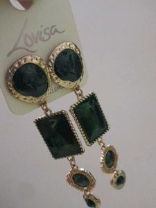 Bottal Green Hangung Earings