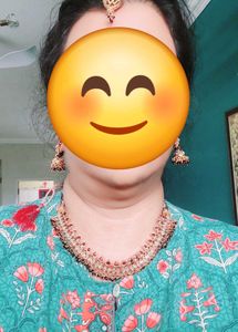 Bridal Jewellery Set with Garnets, Kundan stones