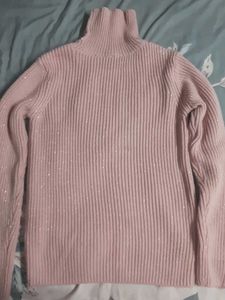 Pink Turtleneck Sweater