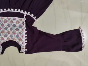 Purple Girls Short Dress
