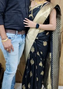 Black Saree With Blouse