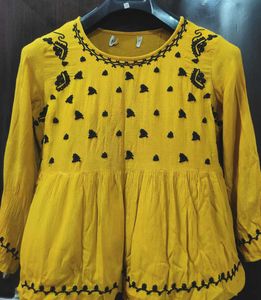 Mustard Yellow Short Kurti 💛