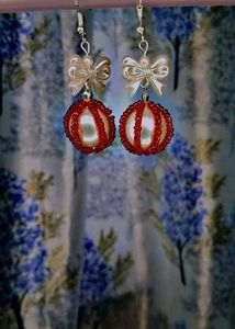 Beaded Bow Earrings