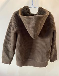 TARGET Brown Quilted Zip-Up Hoodie
