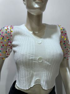 Chic White Puff Sleeve Top
