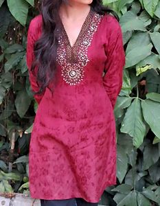 Maroon Short Kurti