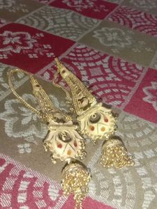 Gold Jhumka Earrings