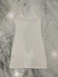 Bow White Cami Slip Dress
