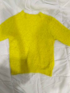 Yellow Fuzzy Knit Sweater💛