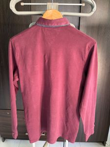 Maroon Long Sleeve Polo Shirt