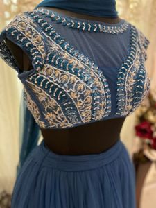 Blue Embellished Lehenga Choli