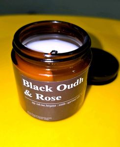 New Black Oudh &amp; Rose Candle
